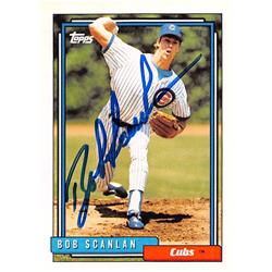 Bob Scanlan Autographed Baseball Card - Chicago Cubs 1992 Topps - No. 274
