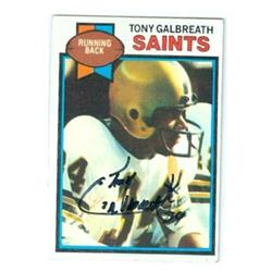 248730 Tony Galbreath Autographed Football Card - New Orleans Saints NFL 1979 Topps - No. 191
