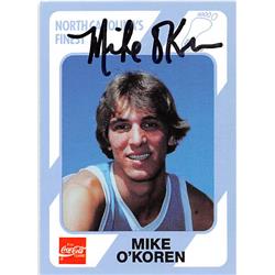 249021 Mike OKoren Autographed Basketball Card - North Carolina Tar Heels NCAA 1989 College Collection - No. 56
