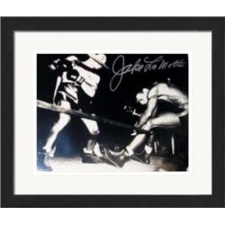 Jake LaMotta Autographed 16 x 20 in. Photo - Boxing, CF Matted & Framed