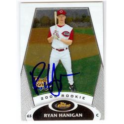 247096 Ryan Hanigan Autographed Baseball Card - Cincinnati Reds 2008 Topps Finest - No. 137 Rookie -  Autograph Warehouse