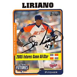 245781 Francisco Liriano Autographed Baseball Card - Minnesota Twins 2005 Topps Futures Game All Star - No. UH211 Rookie