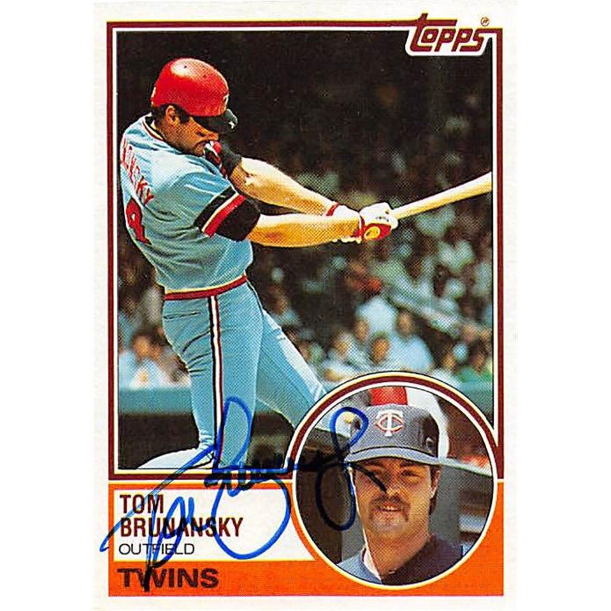 Tom Brunansky Autographed Baseball Card - Minnesota Twins 1983 Topps - No. 232