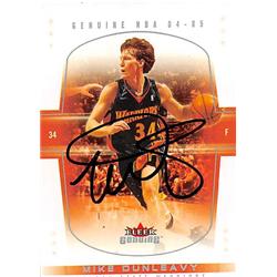 245406 Mike Dunleavy Autographed Basketball Card - Golden State Warriors 2005 Fleer Genuine - No. 65