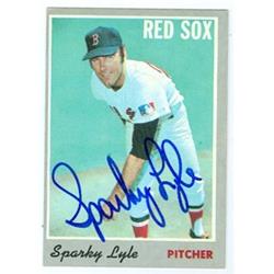 Picture of Autograph Warehouse 37436 Sparky Lyle Autographed Baseball Card - Boston Red Sox 1970 Topps - No. 116