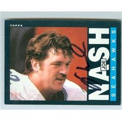 212473 Joe Nash Autographed Football Card - Seattle Seahawks 1985 Topps - No. 390