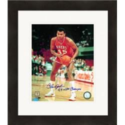 269912 Clemon Johnson Autographed 8 x 10 in. Photo - Philadelphia 76ers Matted & Framed