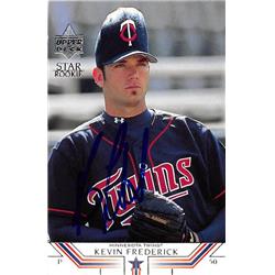 Autograph Warehouse 270033 Kevin Frederick Autographed Baseball Card - Minnesota Twins, FT 2002 Upper Deck Star Rookie - No. 543