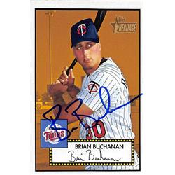 Autograph Warehouse 270100 Brian Buchanan Autographed Baseball Card - Minnesota Twins, FT 2001 Topps Heritage - No. 195