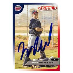 Autograph Warehouse 270150 Mike Redmond Autographed Baseball Card - Minnesota Twins44; FT 2005 Topps Total - No. 508