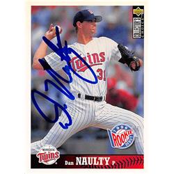 Dan Naulty autographed baseball card (Minnesota Twins, FT) 1997 Upper Deck #382 - MLB Autographed Baseball Cards