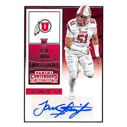 Autograph Warehouse 270171 Jason Fanaika Autographed Football Card - Utah State 2016 Panini Draft Picks - No. 298 Rookie