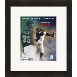 270365 Dontrelle Willis Autographed 8 x 10 in. Photo Collage - Florida Marlins Matted & Framed