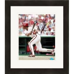 Autograph Warehouse 270389 Juan Samuel Autographed 8 x 10 in. Photo - Philadelphia Phillies Image - No. 2 Matted & Framed