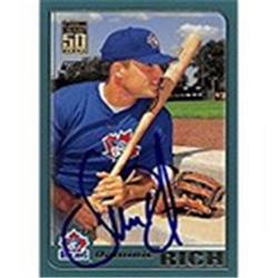 Picture of Autograph Warehouse 302262 2001 Dominic Rich Autographed No.T244 Baseball Card - Toronto Blue Jays