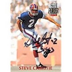 302297 1992 Steve Christie Autographed No.102 Football Card - Buffalo Bills -  Autograph Warehouse