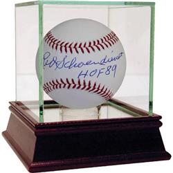 Picture of Autograph Warehouse 302662 Red Schoendienst Autographed Baseball Inscribed Hof 89