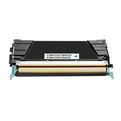 Picture of Lexmark AC-LCU746C Compatible Toner Cartridge for C746A1CG&#44; C746A2CG Printer&#44; Cyan
