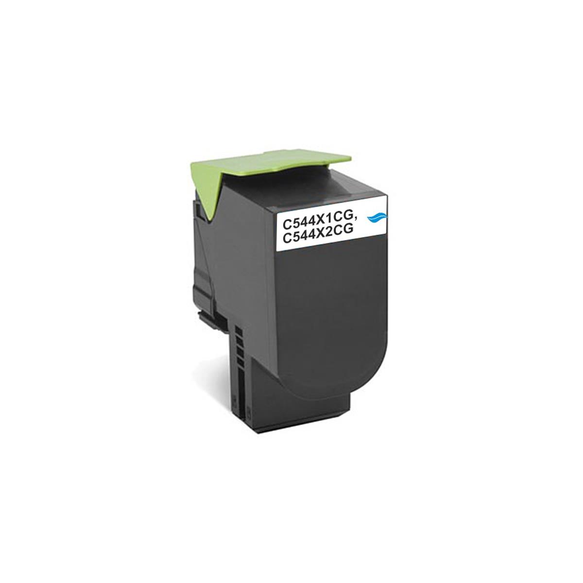 Picture of Lexmark AC-LCS544C Compatible Toner Cartridge for C544X1CG, C544X2CG Printer, Cyan