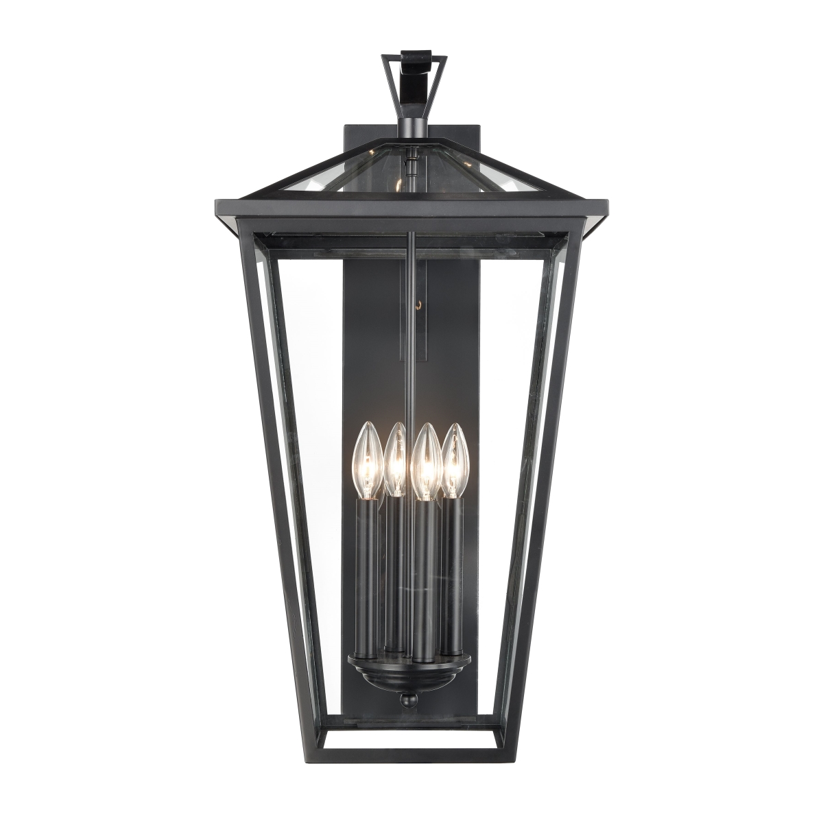 OL11175-BK 28 x 14 x 15.75 in. Main Street High 4-Light Outdoor Sconce - Black