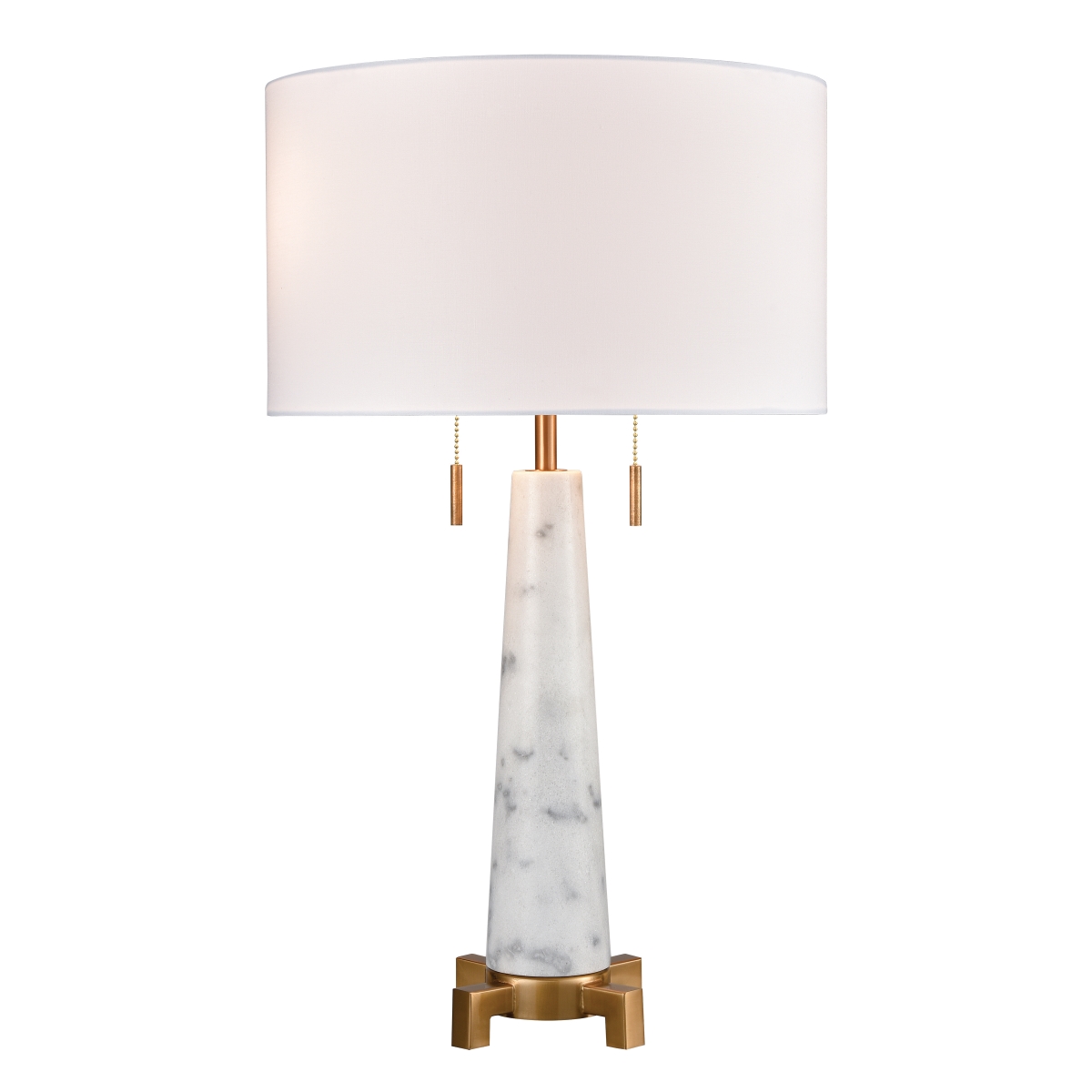 PL11216-WH 27 x 16 x 16 in. Rocket High 2-Light Table Lamp - Aged Brass