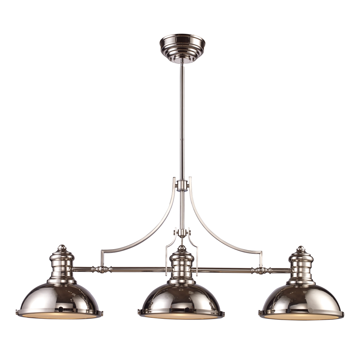 CL11009-CH 21 x 47 x 13 in. Chadwick Wide 3-Light Linear Chandelier - Polished Nickel
