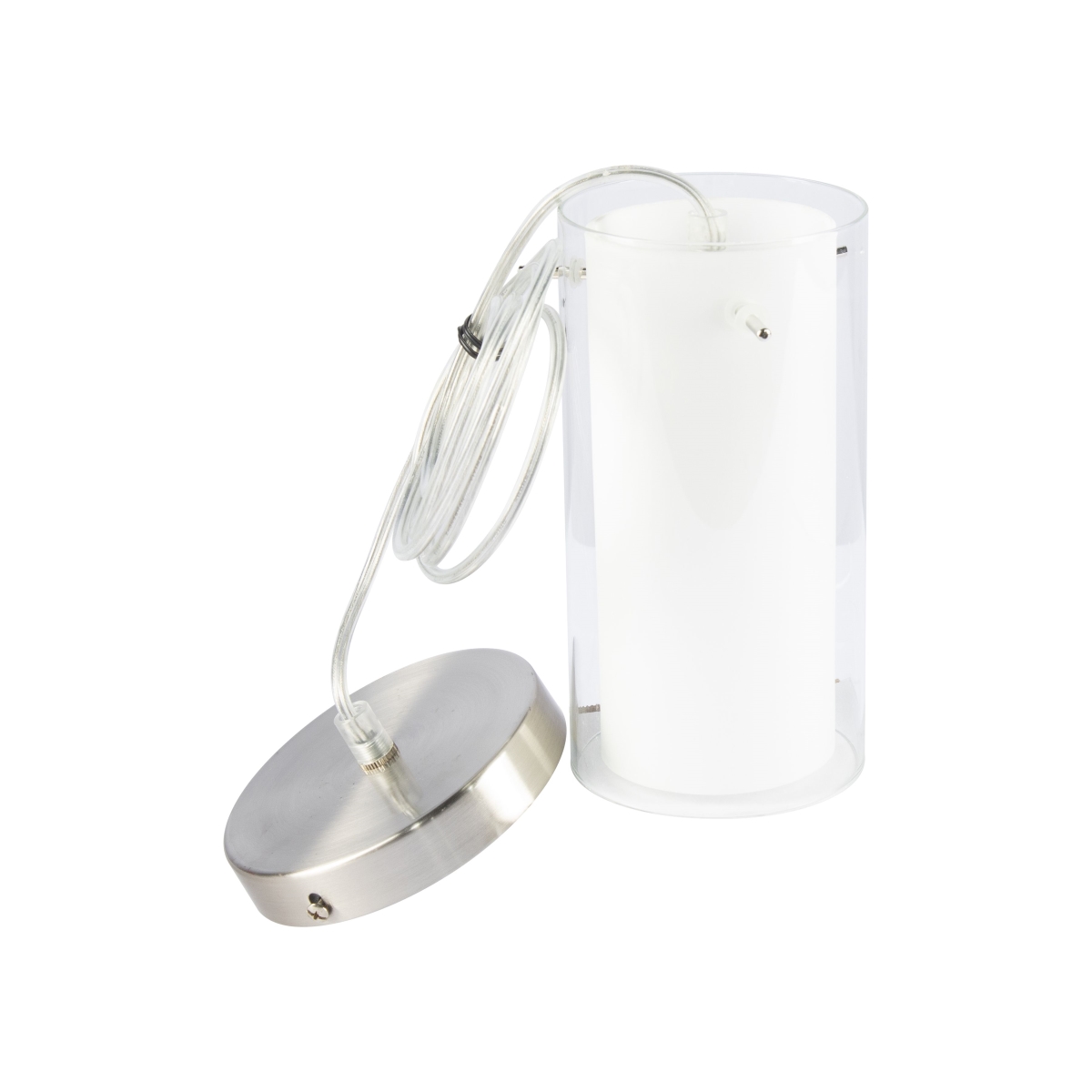 CL11966-SV 3.88 in. Duskholm Wide 1-Light Mini Pendant - White