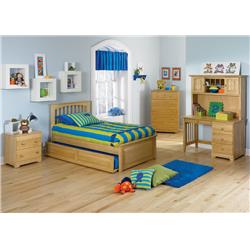 Picture of Atlantic Furniture AP9021012 Brooklyn Open Footrails with Trundle Bed - White&#44; Twin Size