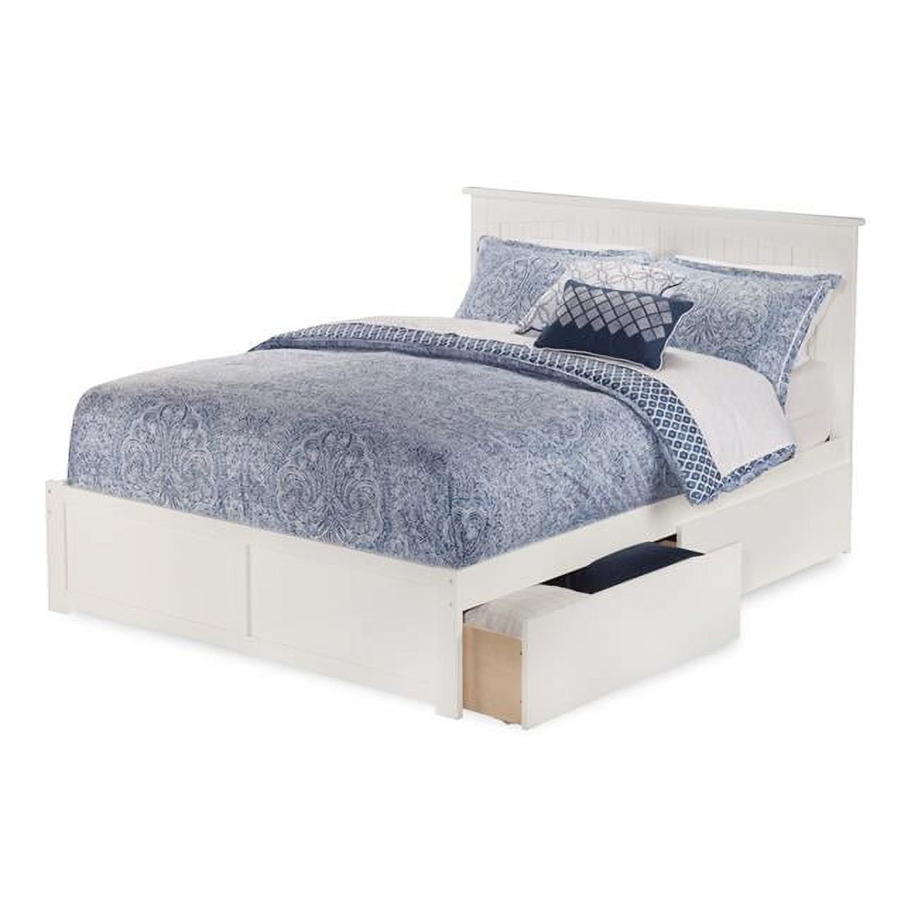 Picture of Atlantic Furniture AR8236112 Nantucket Match Footboard with Urban Bed Drawers x 1 - White, Full Size