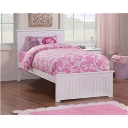 Picture of Atlantic Furniture AR8226032 Nantucket Bed with Match Footboard - White, Twin Size