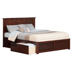 Picture of Atlantic Furniture AR8616114 Madison Extra Large Match Footboard with Urban Bed Drawers x 1 - Antique Walnut, Twin Size