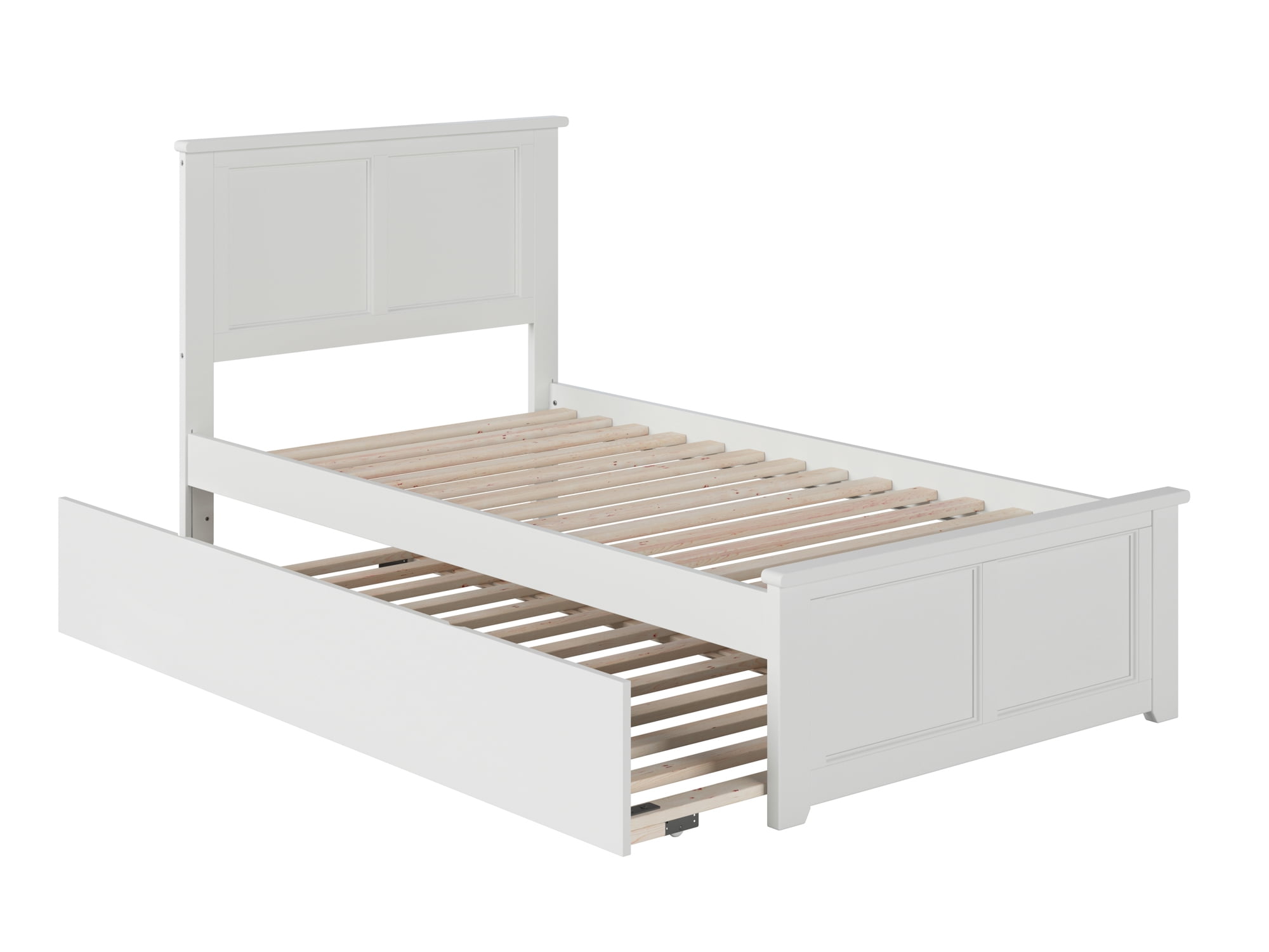 Picture of Atlantic Furniture AR8626012 Madison Match Footboard with Urban Trundle Bed - White, Twin Size