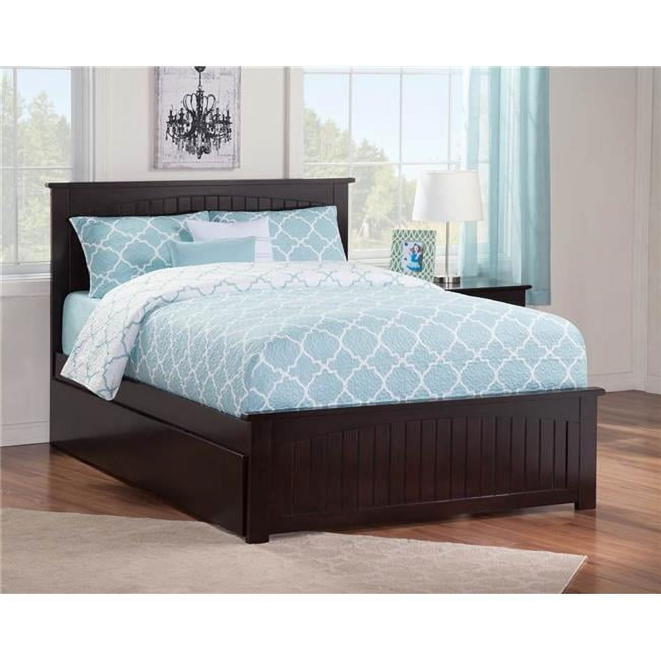 Picture of Atlantic Furniture AR8236011 Nantucket Match Footboard with Urban Trundle Bed - Espresso, Full Size