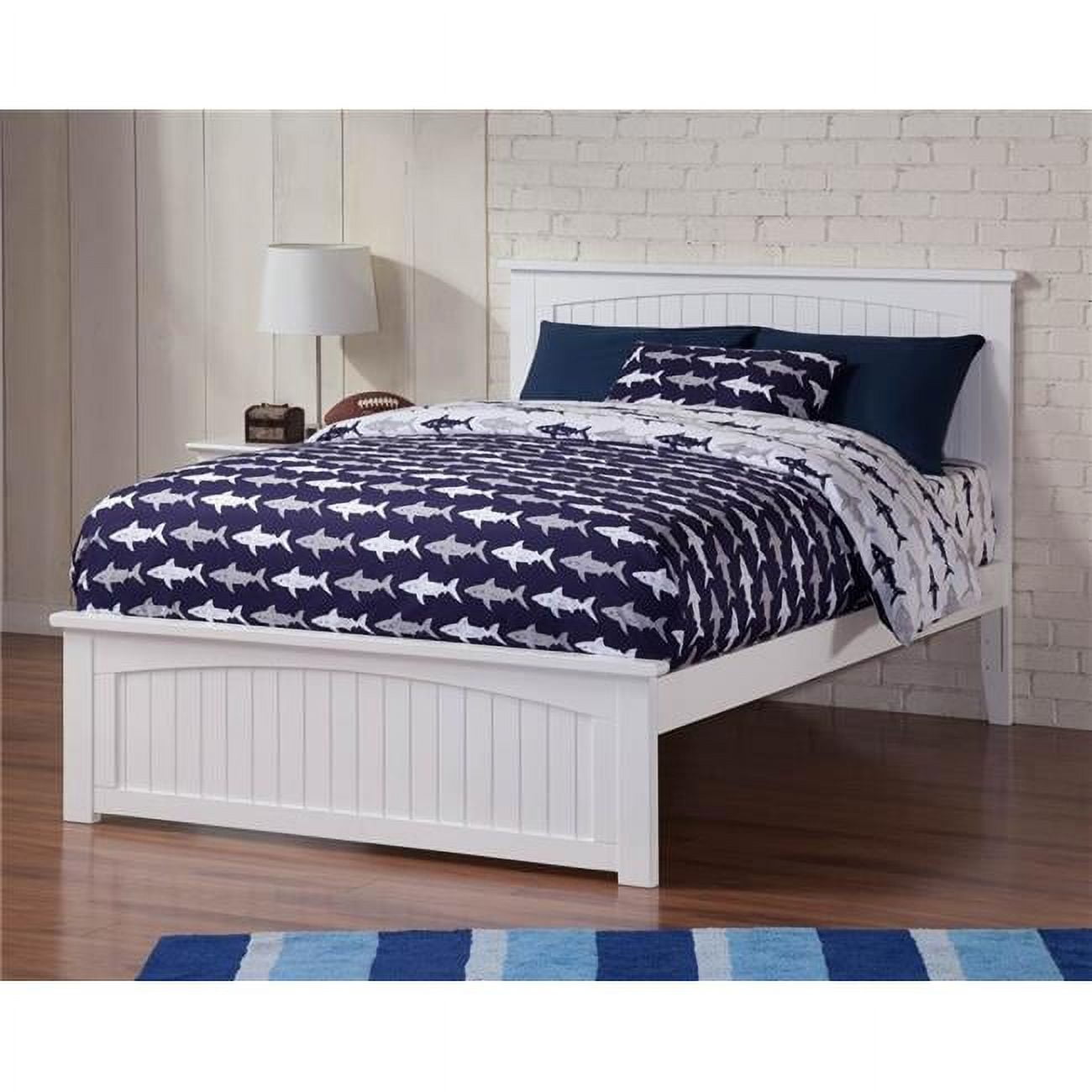 Picture of Atlantic Furniture AR8236032 Nantucket Bed with Match Footboard in White, Full Size