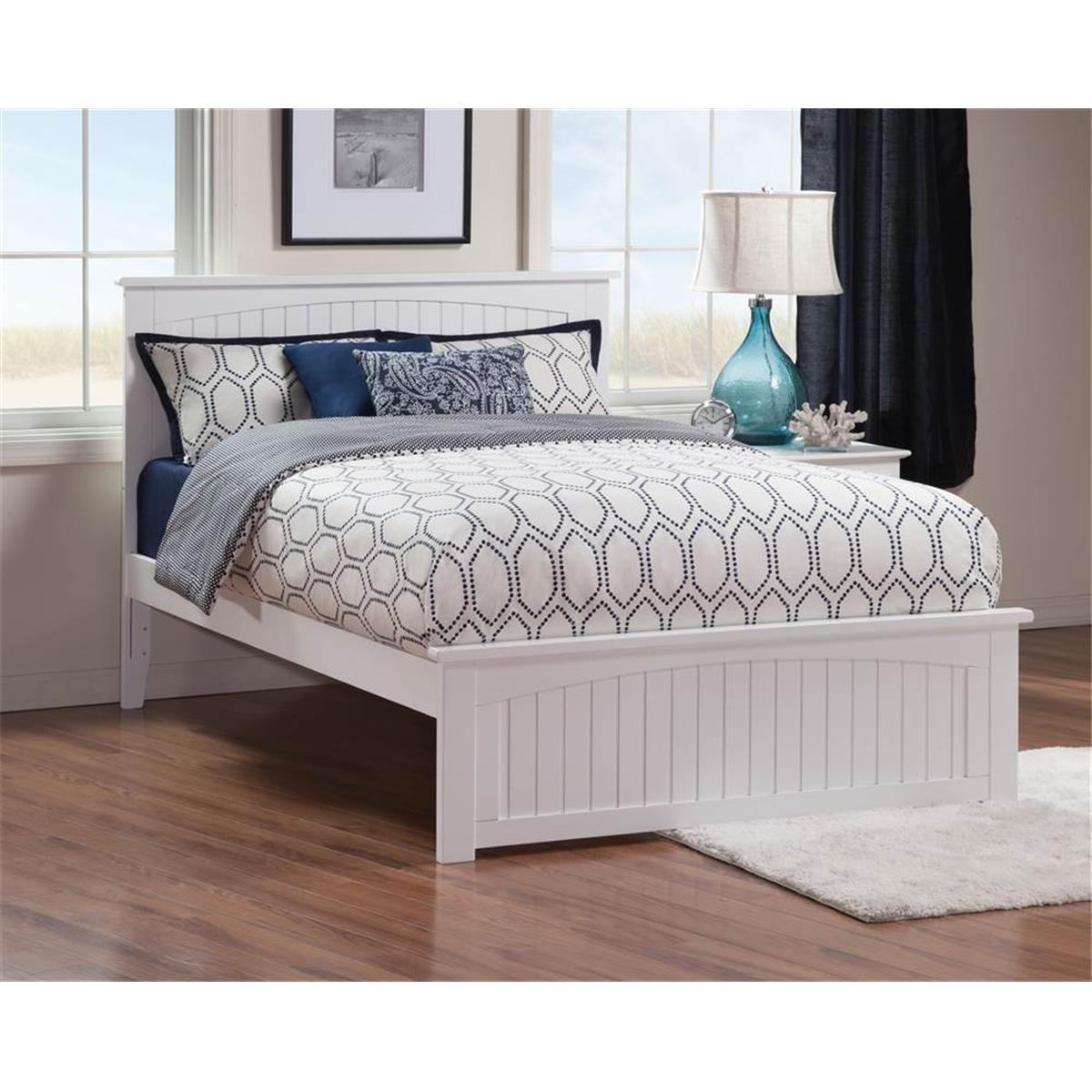Picture of Atlantic Furniture AR8246032 Nantucket Bed with Match Footboard - White&#44; Queen Size