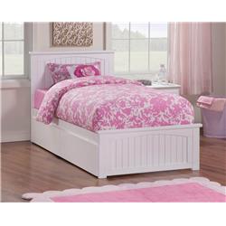 Picture of Atlantic Furniture AR8226112 Nantucket Match Footboard with Urban Bed Drawers x 1 - White&#44; Twin Size