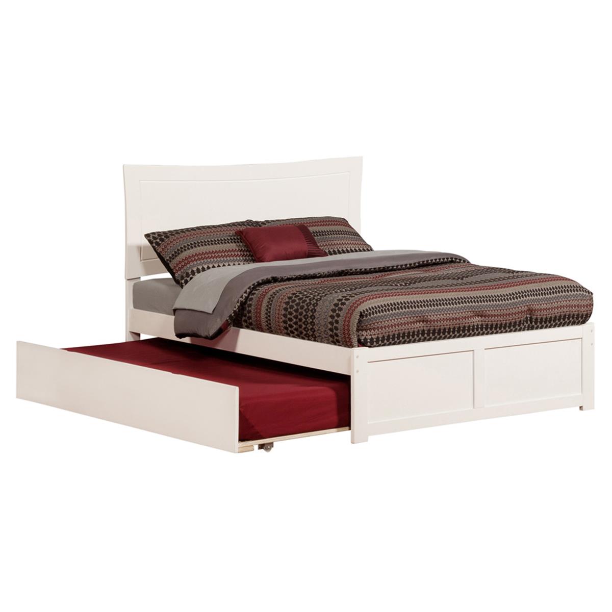 AR9036012 Metro Matching Footboard with Urban Trundle Bed - White, Full Size -  Atlantic Furniture