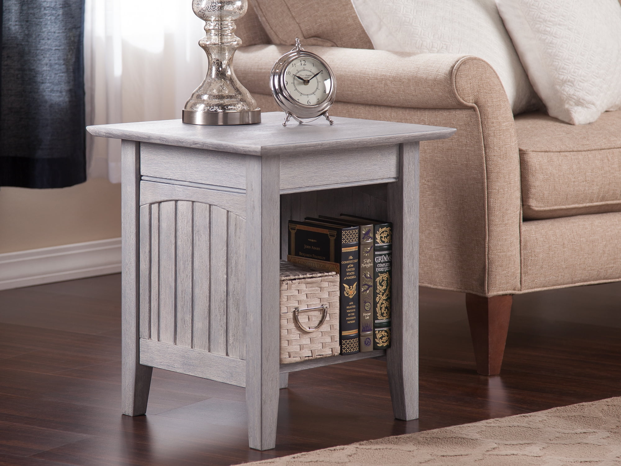 Picture of Atlantic Furniture AH14308 Nantucket End Table&#44; Dark White