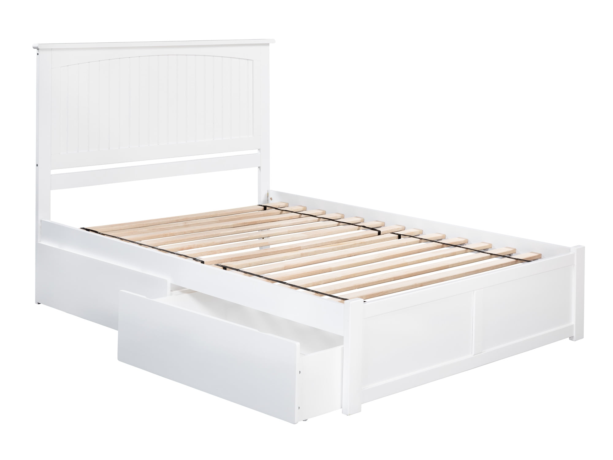 Picture of Atlantic Furniture AR8242112 Nantucket Panel Footboard & Urban Bed Drawers, White - Queen