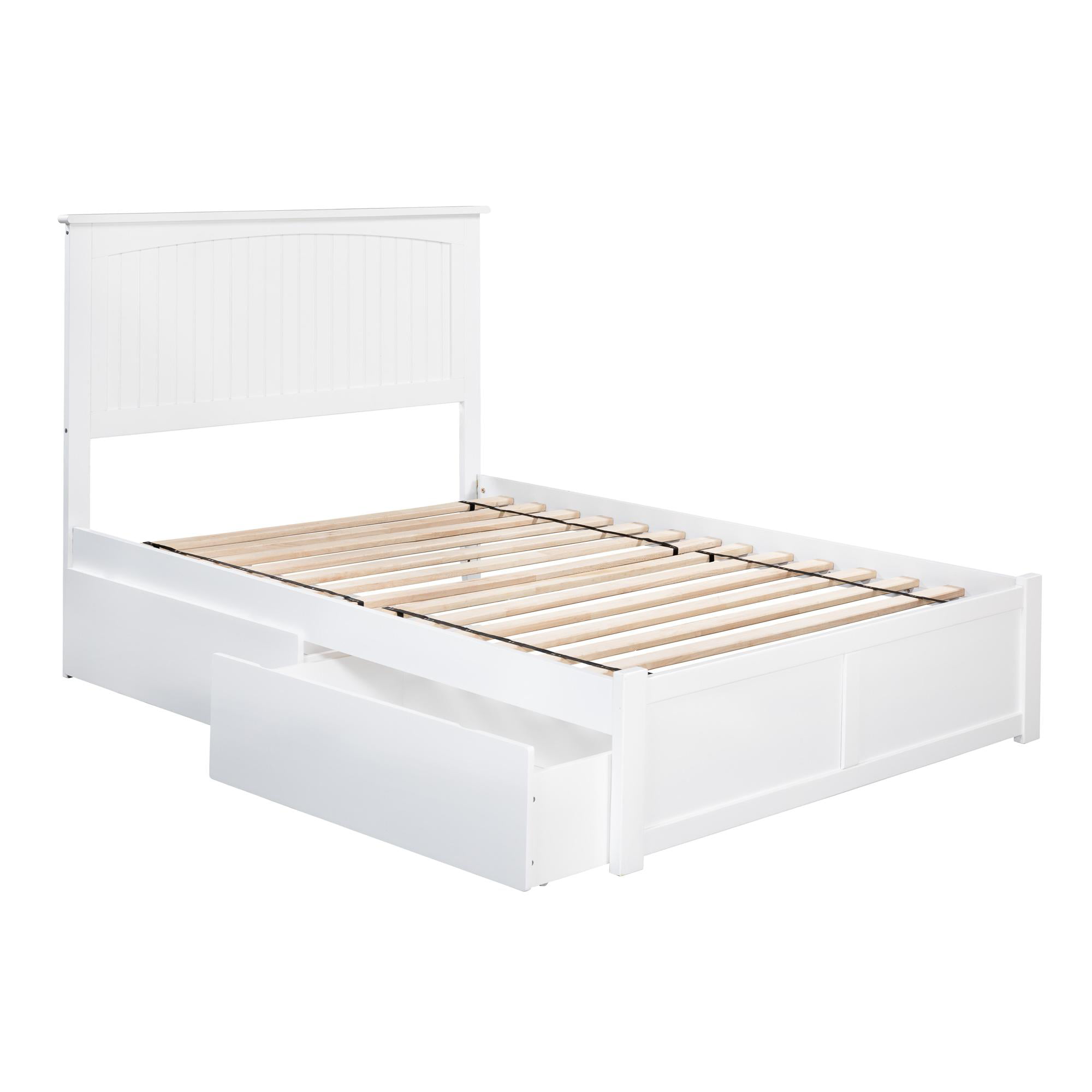 Picture of Atlantic Furniture AR8232112 Nantucket Panel Footboard & Urban Bed Drawers, White - Full