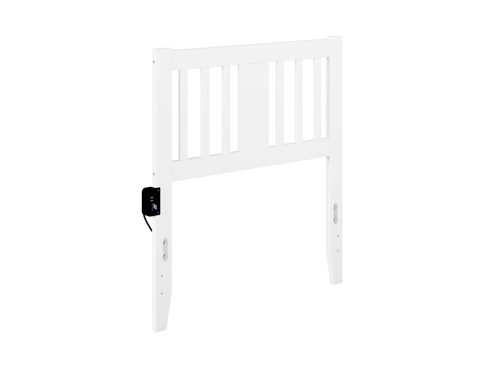 Picture of Atlantic Furniture AG8900022 Tahoe Twin Headboard with USB Turbo Charger&#44; White