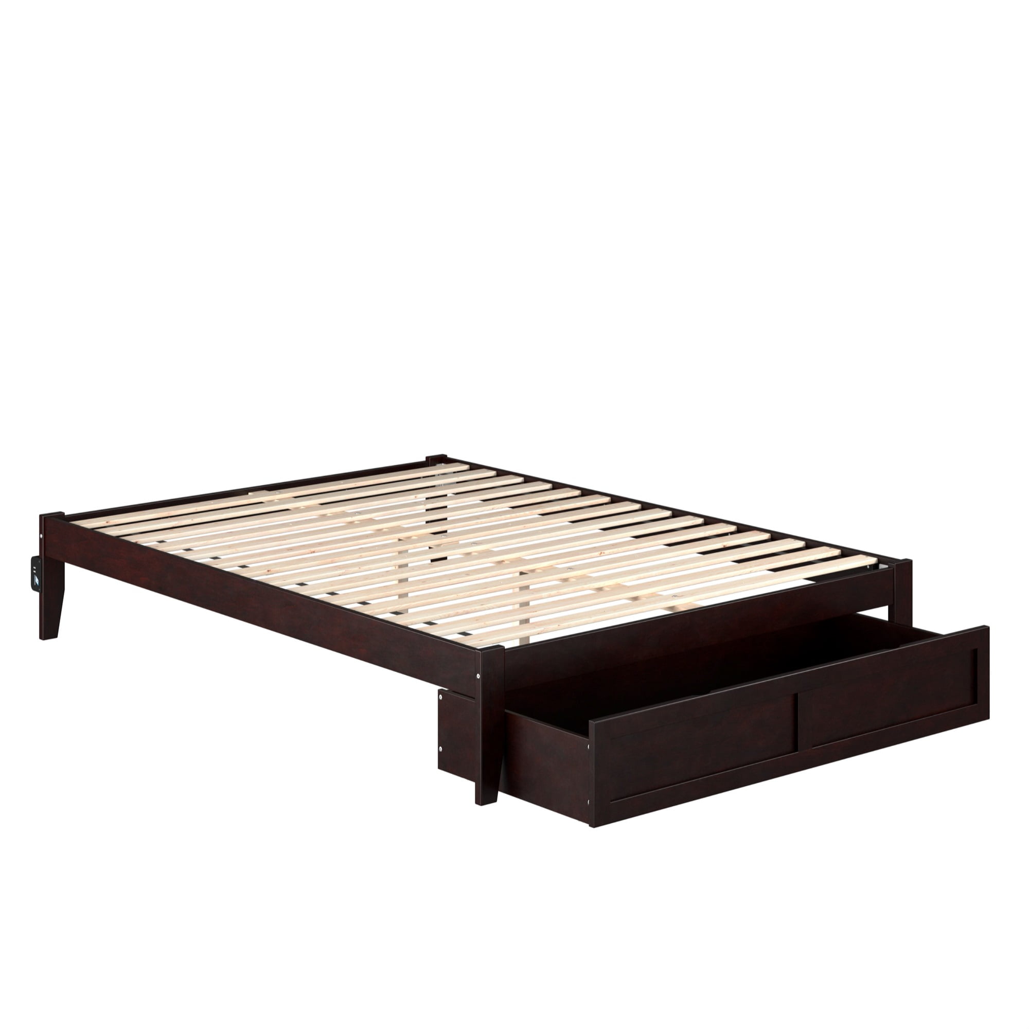Picture of Atlantic Furniture AG8012241 Colorado Queen Size Bed with Foot Drawer&#44; Espresso