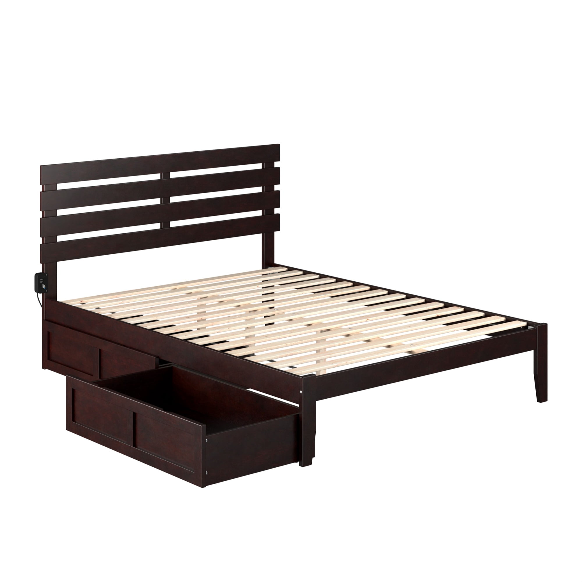 Picture of Atlantic Furniture AG8313441 Oxford Queen Size Bed with 2 Drawers&#44; Espresso