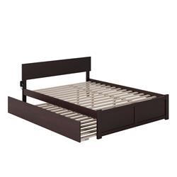 Picture of AFI Furnishings AR8152041 Orlando Solid Wood Platform Bed with Footboard & Twin XL Trundle&#44; Espresso - King Size