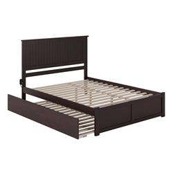 Picture of AFI Furnishings AR8252041 Nantucket Solid Wood Platform Bed with Footboard & Twin XL Trundle&#44; Espresso - King Size