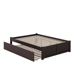 Picture of AFI Furnishings AR8052041 Concord Solid Wood Platform Bed with Footboard & Twin XL Trundle&#44; Espresso - King Size
