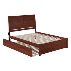Picture of AFI Furnishings AR8952044 Portland Solid Wood Platform Bed with Footboard & Twin XL Trundle&#44; Walnut - King Size