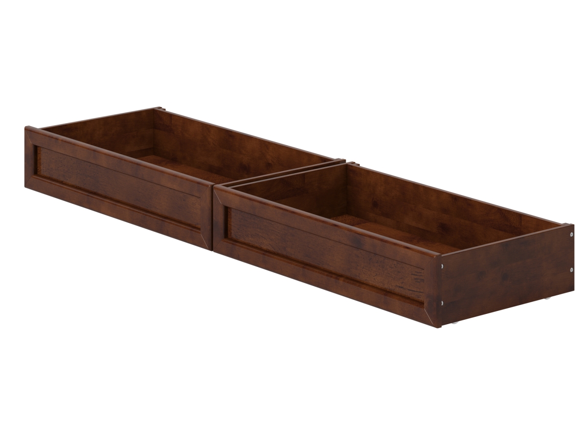 Picture of Atlantic Furniture AE71134 Twin-Full Size Mid-Century Modern Under Bed Storage Drawers&#44; Walnut