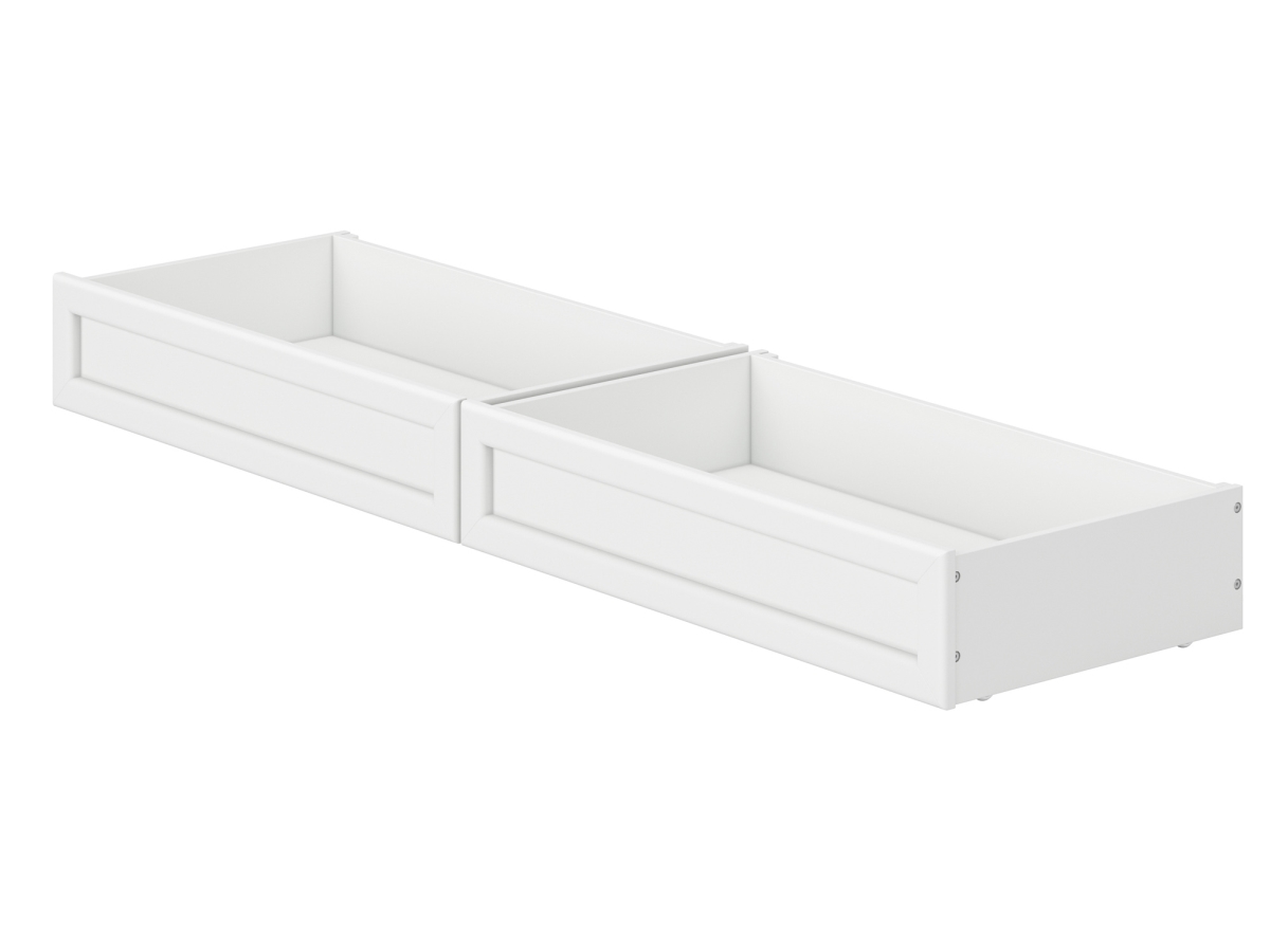 Picture of Atlantic Furniture AE71132 Twin-Full Size Mid-Century Modern Under Bed Storage Drawers&#44; White