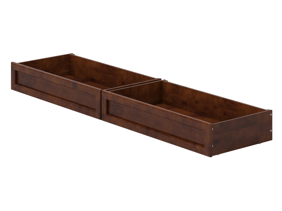 Picture of Atlantic Furniture AE71144 Queen-King-Twin Extra Large Mid-Century Modern Under Bed Storage Drawers&#44; Walnut